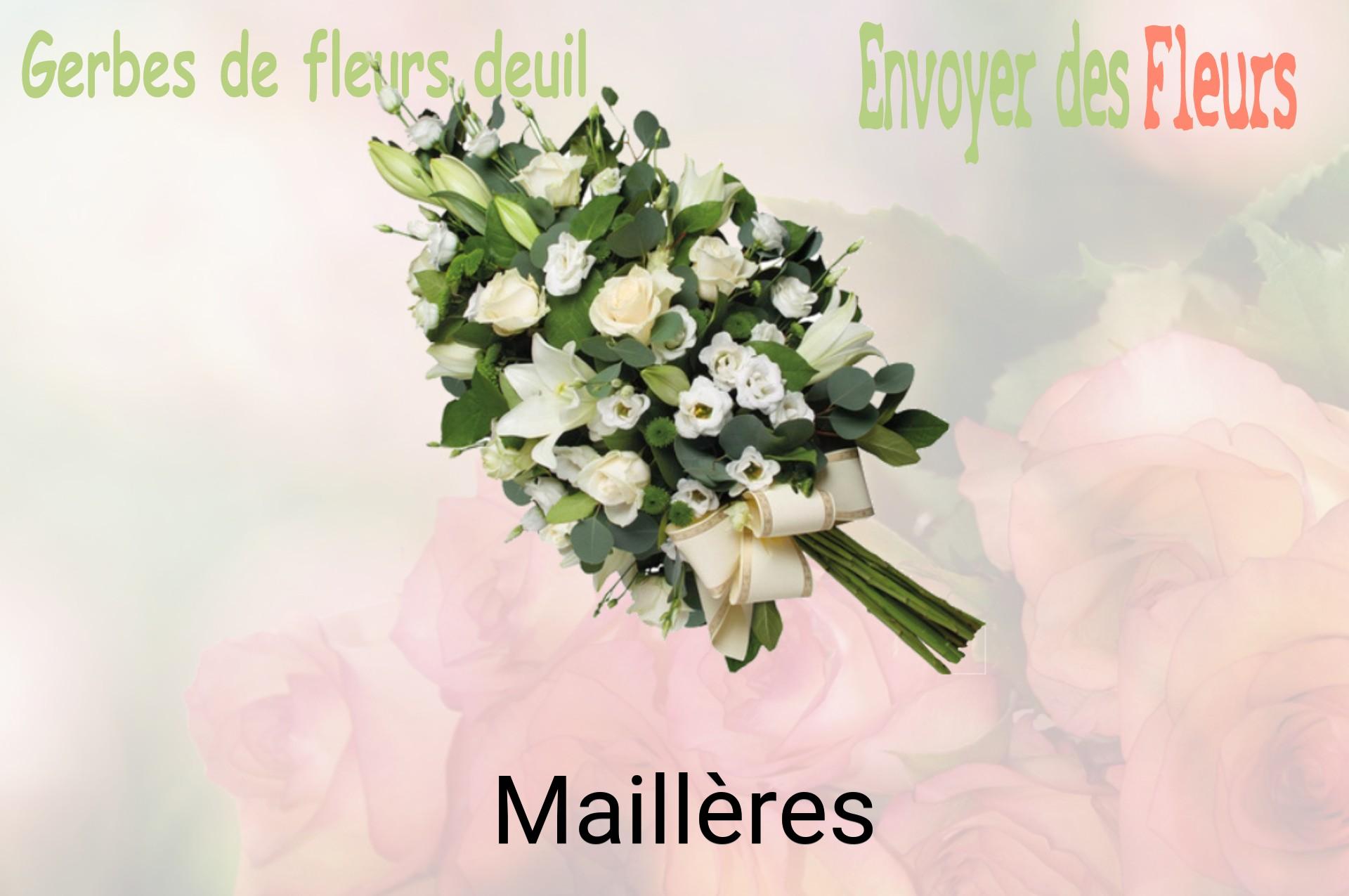 Gerbe de fleurs de deuil livrée à Maillères